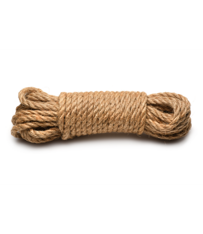 XR Brands Natuurlijk Jute Touw 7,6M – Sterk en Duurzaam Bondage Touw