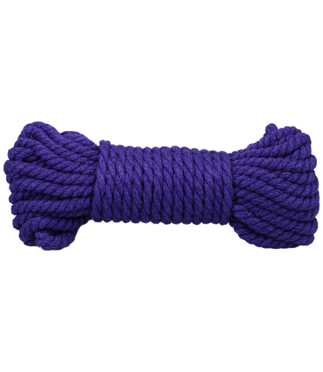 Doc Johnson Violet Hemp Bondage Rope 30ft - Strong, Comfortable & Flexible 6mm