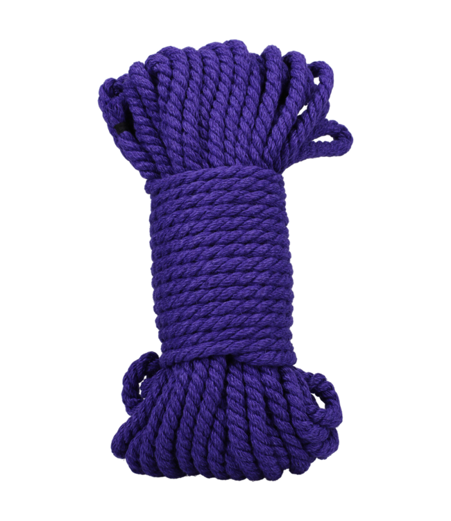 Doc Johnson Purple 50ft 6mm Hemp Bondage Rope - Strong, Flexible, Ideal for Shibari