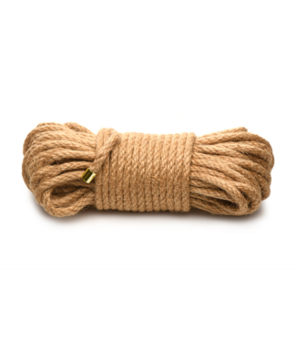 XR Brands Gevlochten Jute Touw 0,6 cm – Soepel, Stevig En Duurzaam Met Afgewerkte Uiteinden