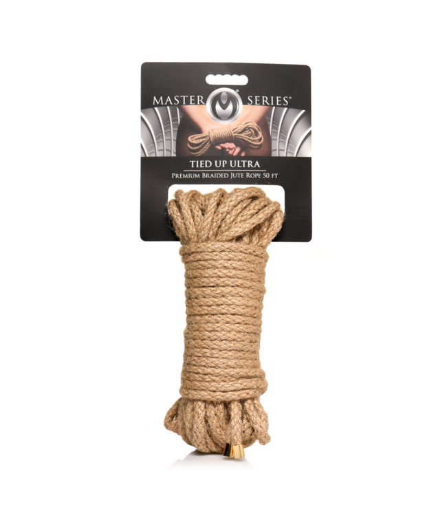 XR Brands Gevlochten Jute Touw 0,6 cm – Soepel, Stevig En Duurzaam Met Afgewerkte Uiteinden