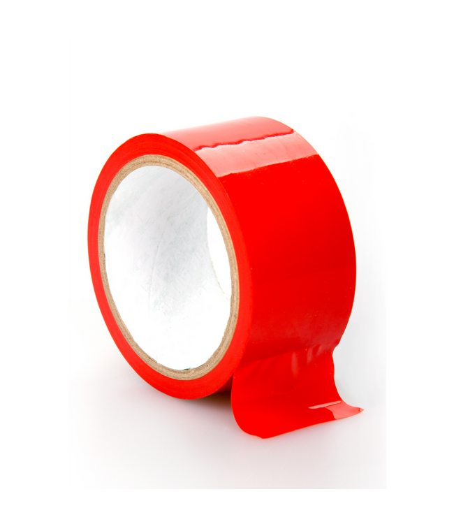 Ouch! Ouch! Bondage Tape 20M Rood – Niet-Klevende PVC Tape Met Hoge Grip