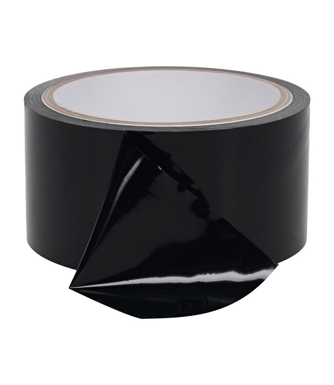 Ouch! PVC Klittape Zwart 20M – Huidvriendelijke Niet-Plak Bondagetape