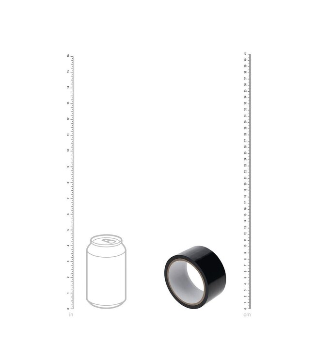 Ouch! PVC Klittape Zwart 20M – Huidvriendelijke Niet-Plak Bondagetape