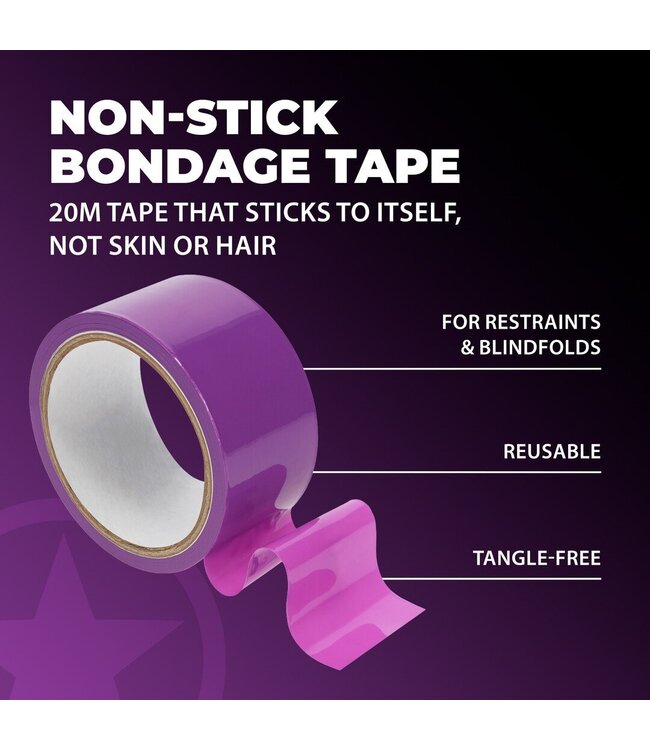 Ouch! 20M Purple PVC Tape - Tangle-Free Fun for Playful Bondage