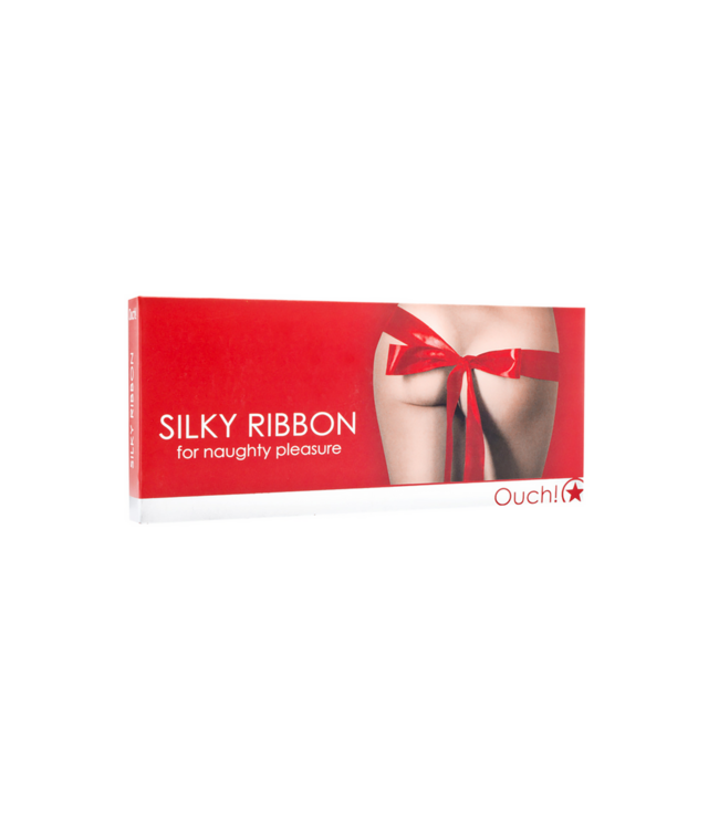 Ouch! Ouch! Silky Ribbon Zijde Lint 167 cm Rood Voor Bondage En Rollenspellen
