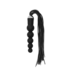 Ouch! Leather Impact Whip Met Siliconen Dildo Met 5 Ballen Voor Fetisj Spel