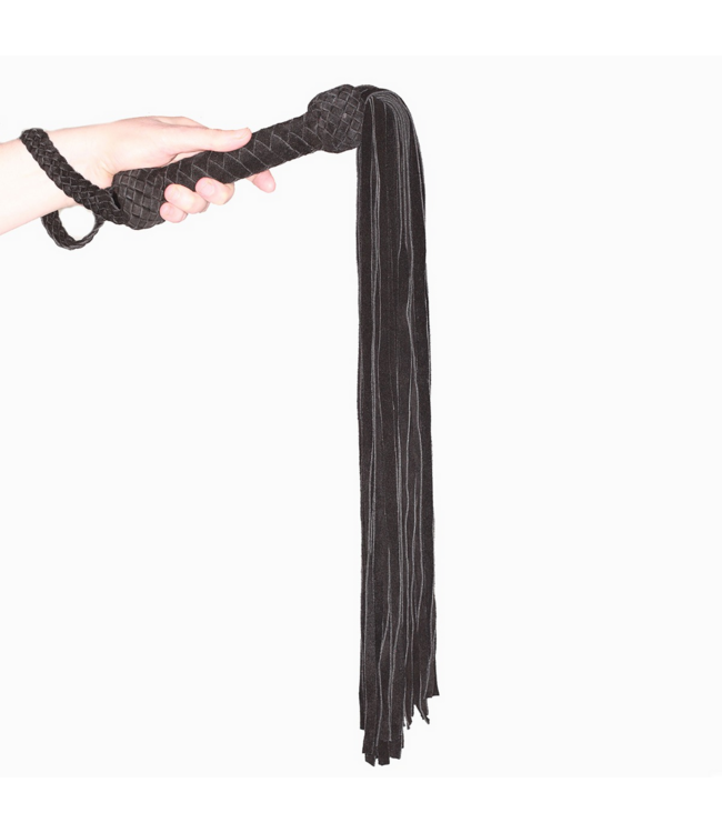 Prowler Red Prowler RED Wildleder Flogger Schwarz | Luxuriöse BDSM-Peitsche 85 cm