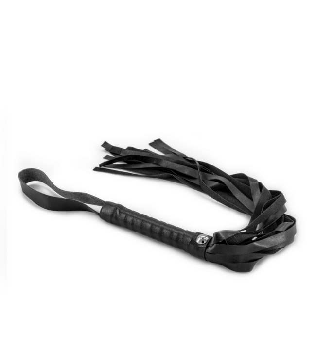 Crushious Floggy Whip Black - 58 cm PU Leather Whip for Kinky Couples Play