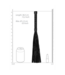 Ouch! Ouch! Black Faux Leather Whip - 38.5 cm Stylish Impact Play Tool