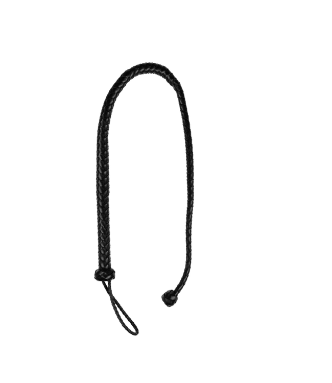 Ouch! 122 cm PU Leather Whip - Knot Detail for Stylish BDSM Play