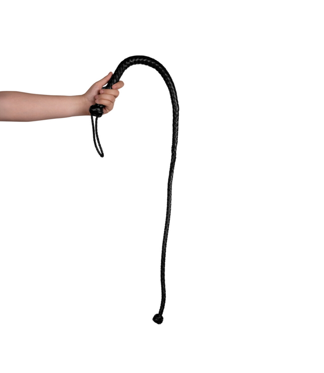 Ouch! PU Leren BDSM Zweep 122 Cm Met Knoophandvat En Lichtgewicht Design