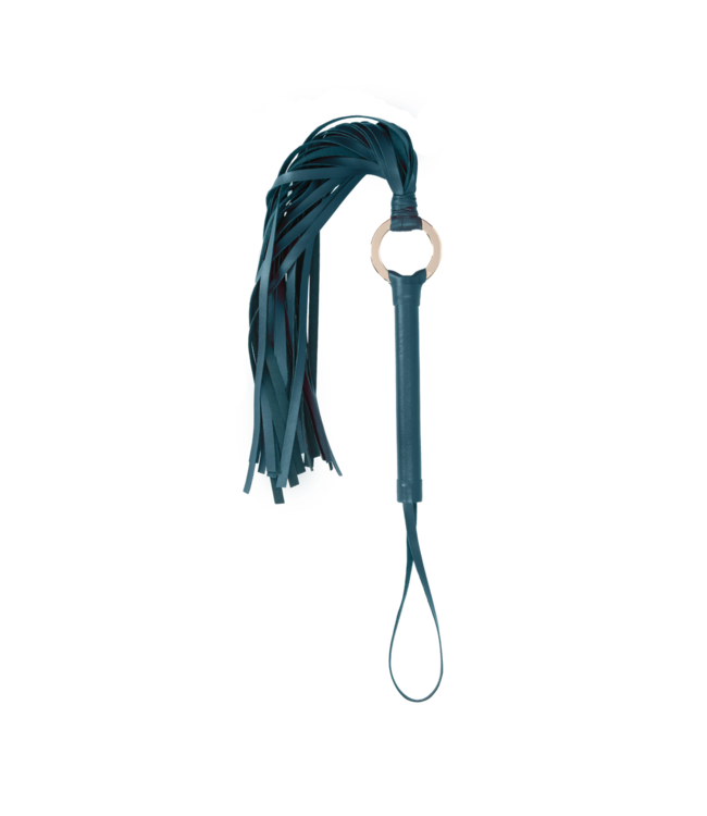 Ouch! Luxe Ouch Halo Flogger Met Lederlook En Gouden Details Voor BDSM