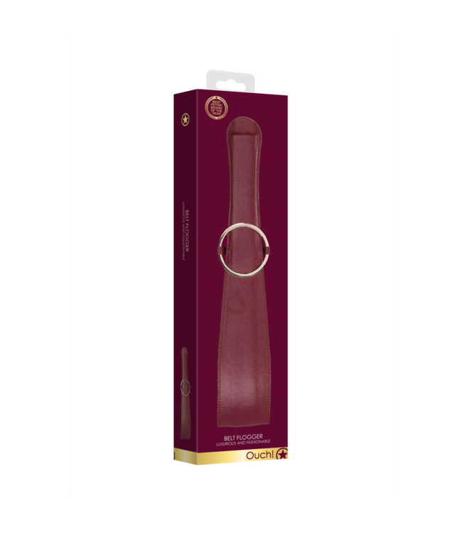 Ouch! Luxe Riem Flogger Met Gouden Details Voor Intens BDSM Spel