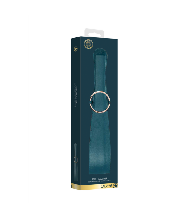 Ouch! Luxe Lederlook BDSM Flogger Met Gouden Details – Ouch Halo Edition