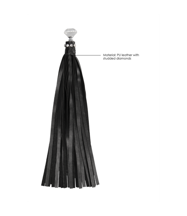 Ouch! Diamond Handle Whip - Ultimate Sensation with Leather Straps