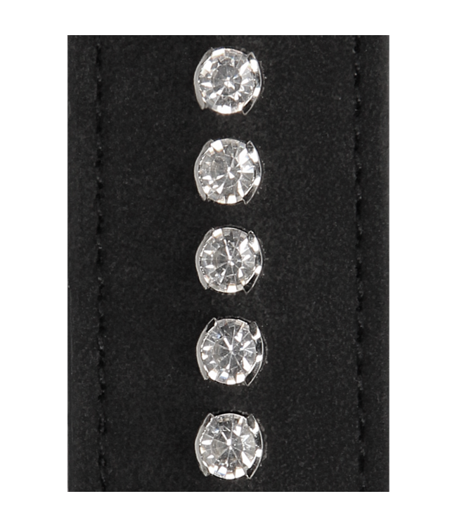 Ouch! Zweep Met Diamanten Handvat En Sterke Leren Riemen Voor Maximale Controle