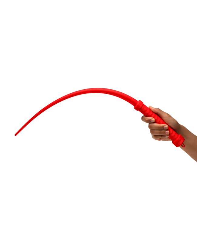 XR Brands Silicone Impact Zweep 62 Cm Rood Met Stevige Handgreep