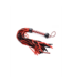 XR Brands Passion & Precision Suede Flogger - Red-Black BDSM Toy for Intense Play
