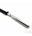 Red Leather Durable 52 cm Metal & Leather Whip - Stylish Black/Silver Design