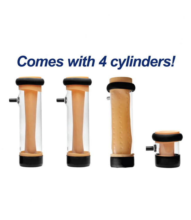 XR Brands The Super Milker Deluxe: Automatic Stroker with 4 Cylinders & Textures