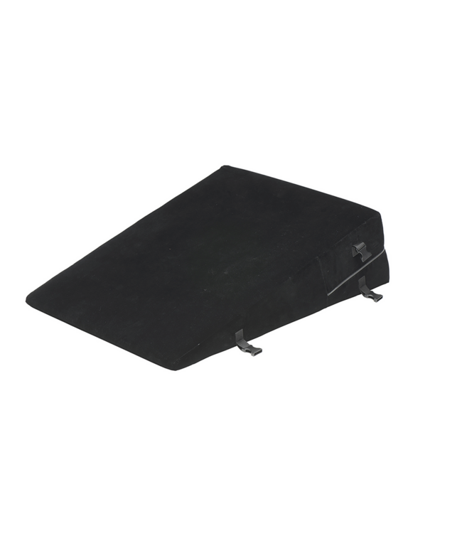 XR Brands XL Black Bondage Cushion Wedge - Comfortable with Built-in Restraint Clips