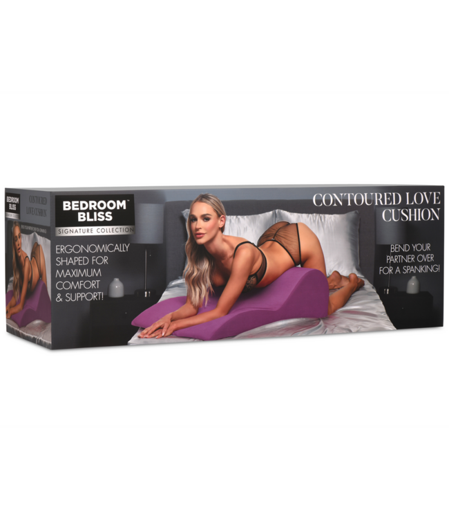 XR Brands Purple Contoured Love Cushion - Ultimate Comfort & Support Pillow