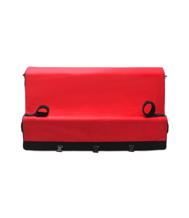 XR Brands Ergonomic Love Bench Red - Comfort & Durability for Kink Play