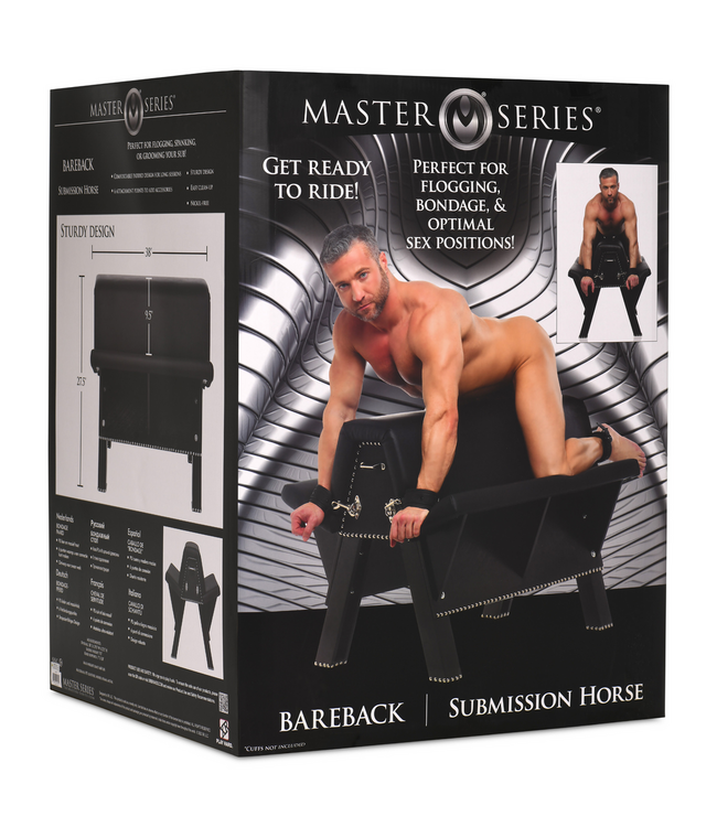 XR Brands Stylish Black Vegan Leather Bondage Bench for Ultimate Comfort