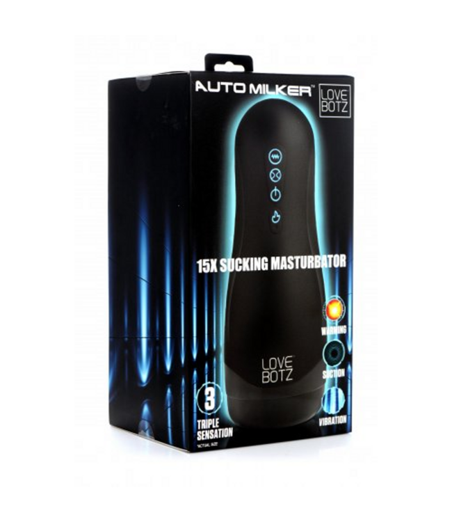 XR Brands Auto Milker: Heated Sucking Masturbator with 3 Speeds & Vibration