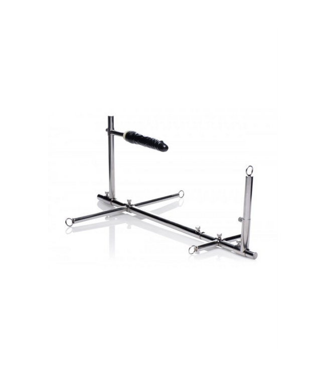 XR Brands Imprisoned Pleasure: Metal Rod & Dildo for BDSM Enthusiasts