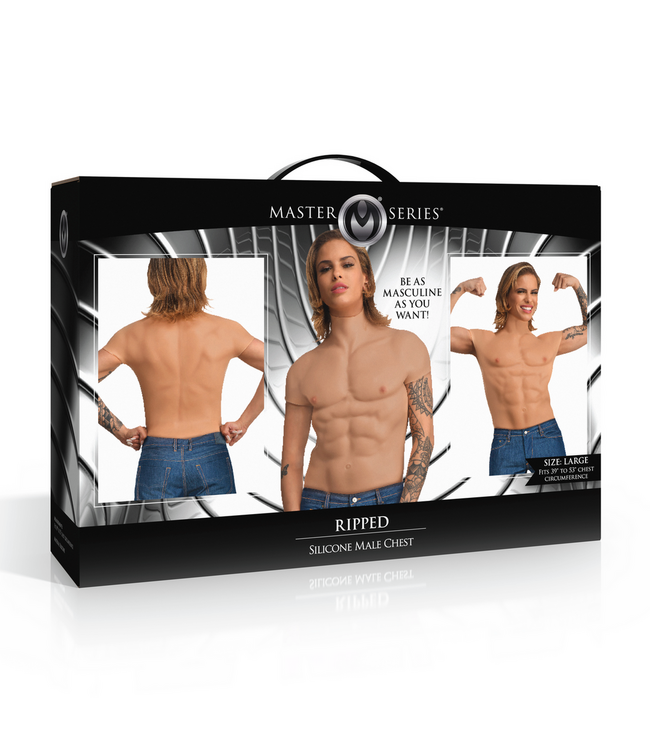XR Brands Ripped Silicone Men's Chest Shirt – Boost Your Strength & Confidence