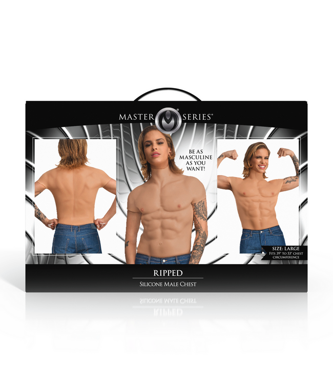 XR Brands Siliconen Spiershirt Voor Mannen Met Realistische Borstkas En Krachtige Uiterlijk