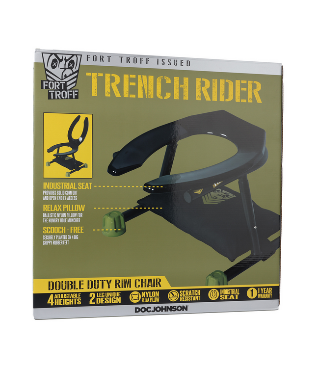 Doc Johnson Trench Rider Toilet Seat: Comfort & Stability for Spit Shiners