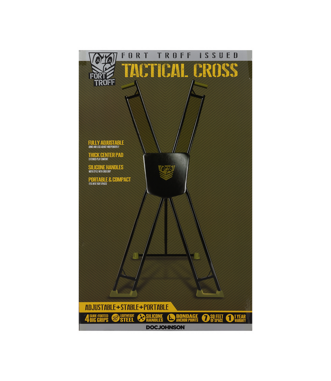 Doc Johnson Tactical Cross Schwarz/Grün – Verstellbare Fesselung & Komfort