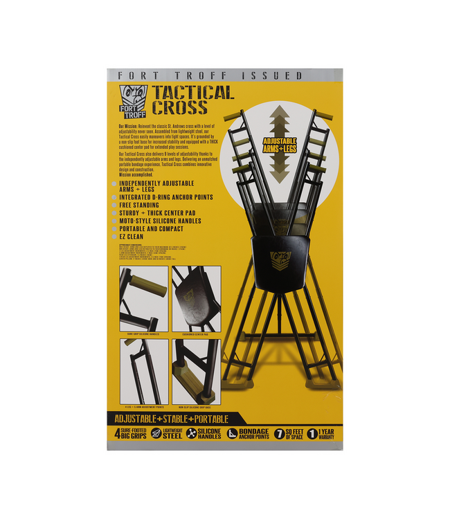 Doc Johnson Verstelbare Tactical Cross Zwart Met Antislip En Comfortabele Padding
