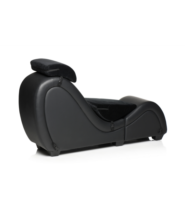 XR Brands Compacte Kinky Sex Lounge Zwart Met Love Pillows – Opklapbare Chaise