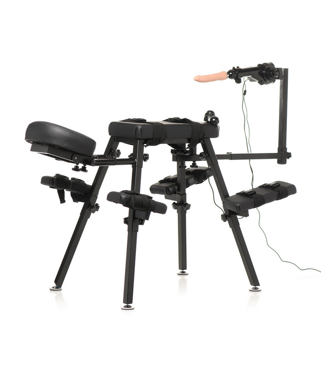 XR Brands Luxury Adjustable Obedience Bench with Removable Sex Machine