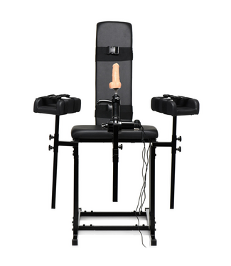 XR Brands MS Obedience Black Chair - Premium Adjustable Bondage & Sex Machine