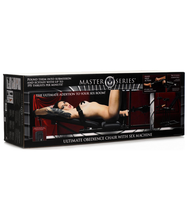 XR Brands MS Obedience Chair Schwarz – Verstellbarer Bondage-Stuhl für luxuriösen Spaß