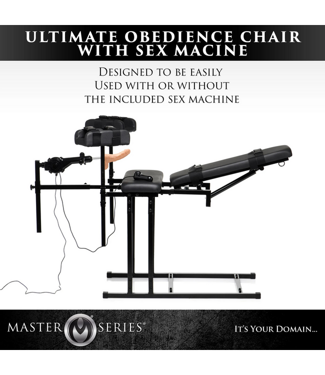 XR Brands MS Obedience Black Chair - Premium Adjustable Bondage & Sex Machine
