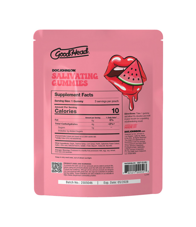 Doc Johnson Goodhead Salivating Watermelon Gummies 24 Stuks - Verfrissende Boost
