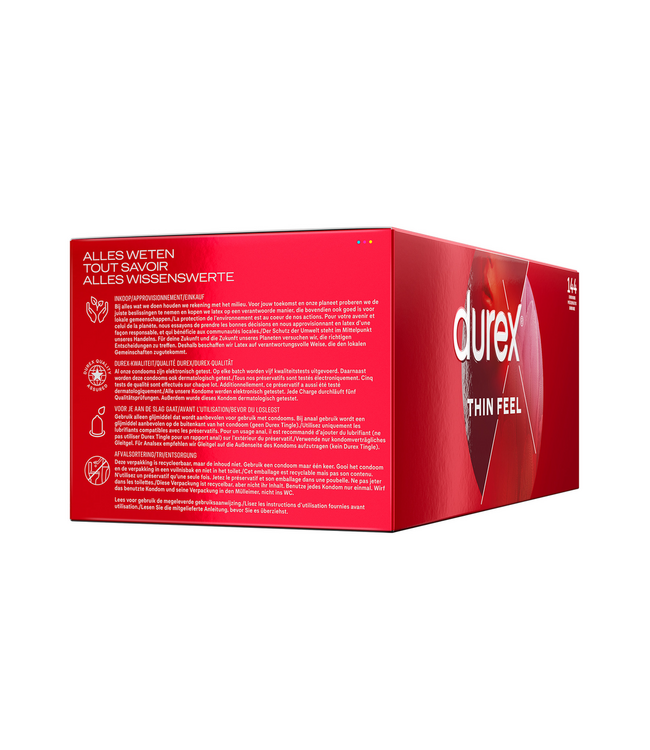 Durex Durex Thin Feel Condoms 144 Pack - Ultra-Thin Sensation & Safety