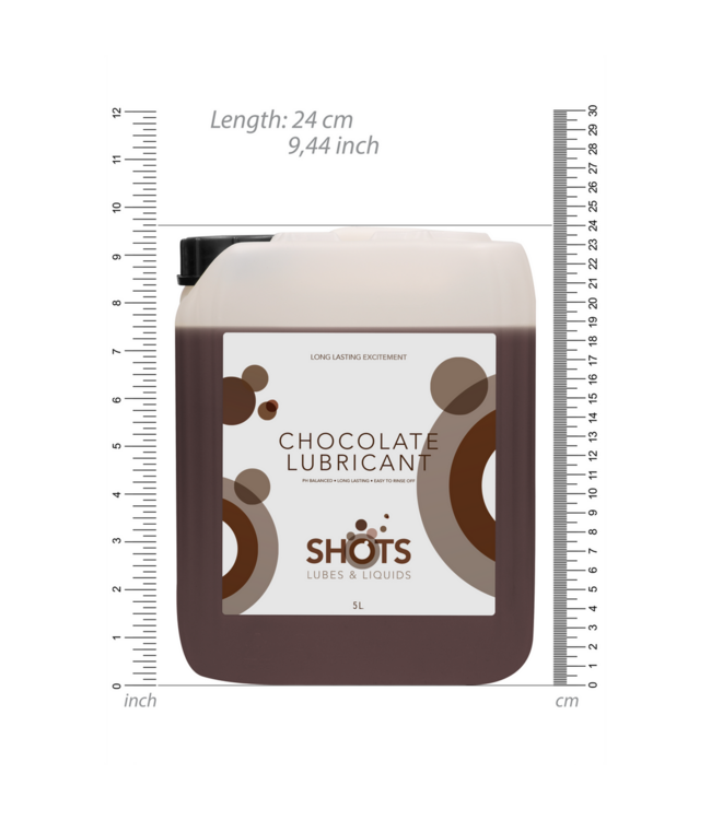 Shots Lubes Indulge in Chocolate Pleasure: 5L Water-Based Lubricant Safe for Use