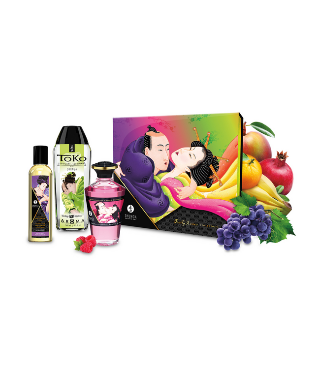 Shunga Intimate Fruity Collectie Shunga – Massageolie, Frambozenolie & Melon-Mango Glijmiddel
