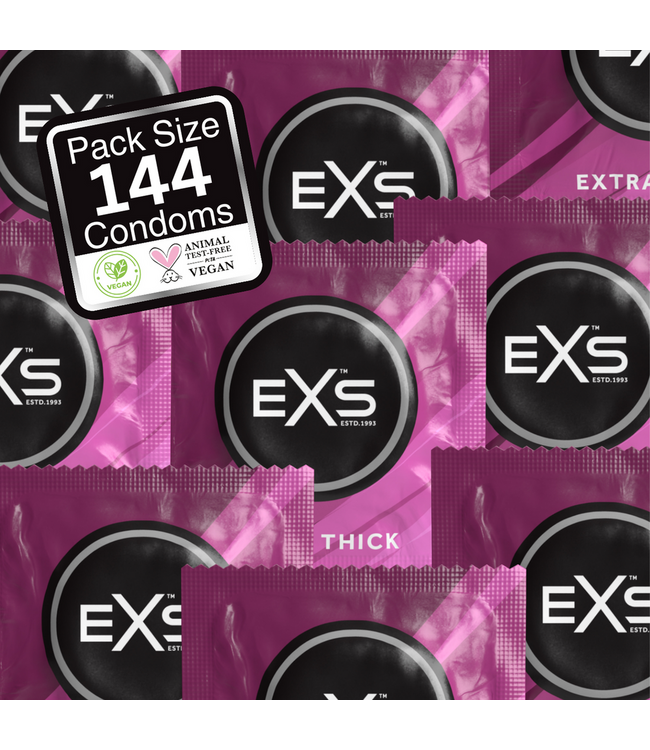 EXS EXS Extra Thick Condoms 144 Count | Odour-Free & Ultra Safe