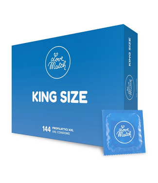 Love Match Love Match Extra Ruime King Size Condooms XXL – 144 stuks, Perfecte Pasvorm