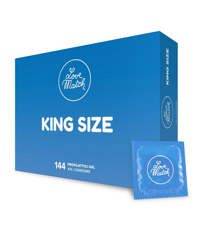 Love Match Love Match Extra Ruime King Size Condooms XXL – 144 stuks, Perfecte Pasvorm