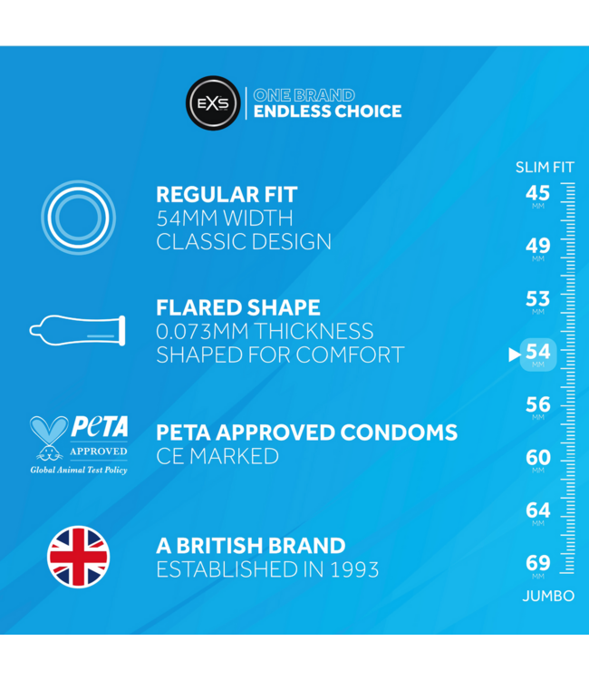EXS EXS Regular Condoms 144 Pack - Ultra Thin, Safe & Odorless Comfort