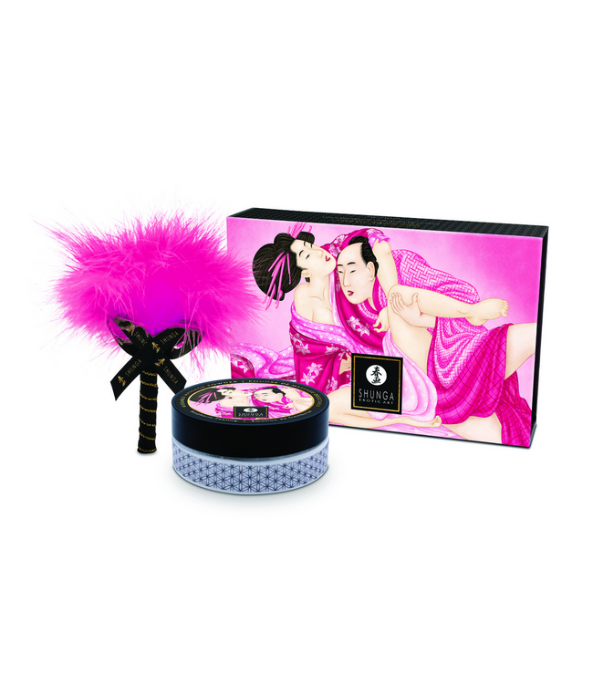 Shunga Kissable Raspberry Massage Powder - Sugar-Free Sensual Touch